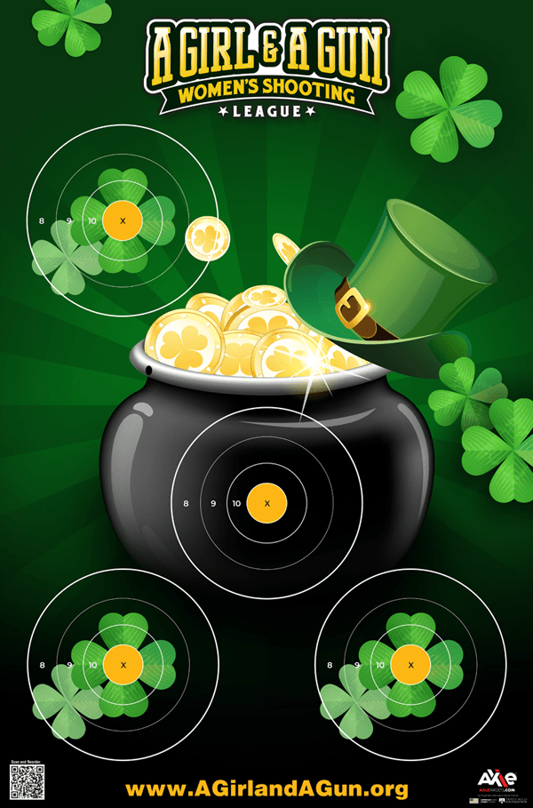 08-Shamrock target practice with pot of gold & clovers