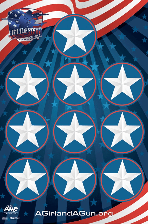 Stars on patriotic background