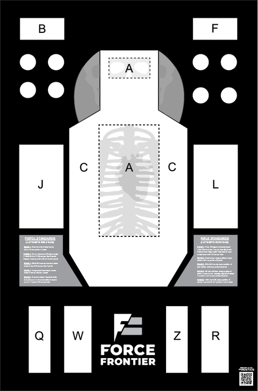 Force Frontier target practice sheet