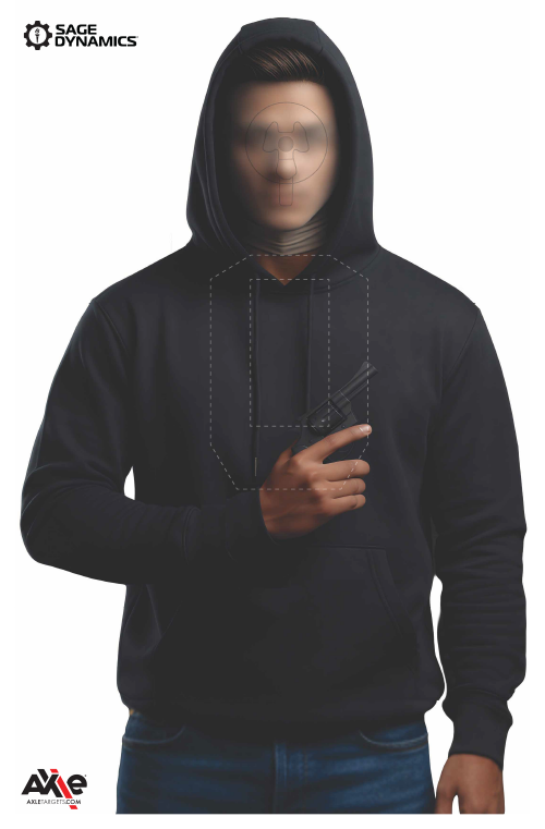 No Shoot Target - Primary revolver target front view