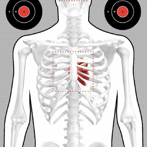 Red Skeleton 2 Sided Target